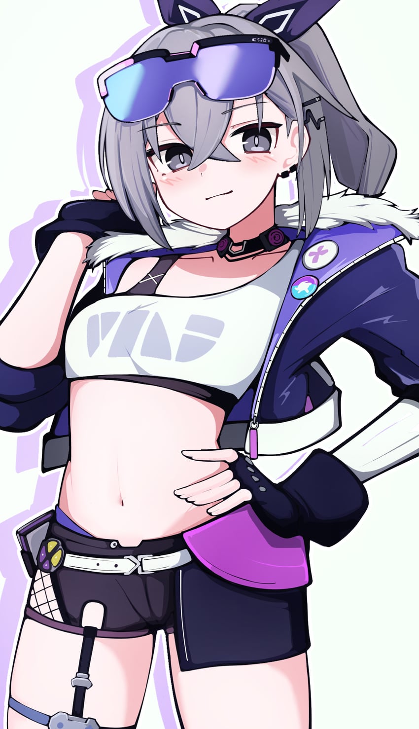 silver wolf (honkai and 1 more) drawn by yuntaro_(ramen_star)
