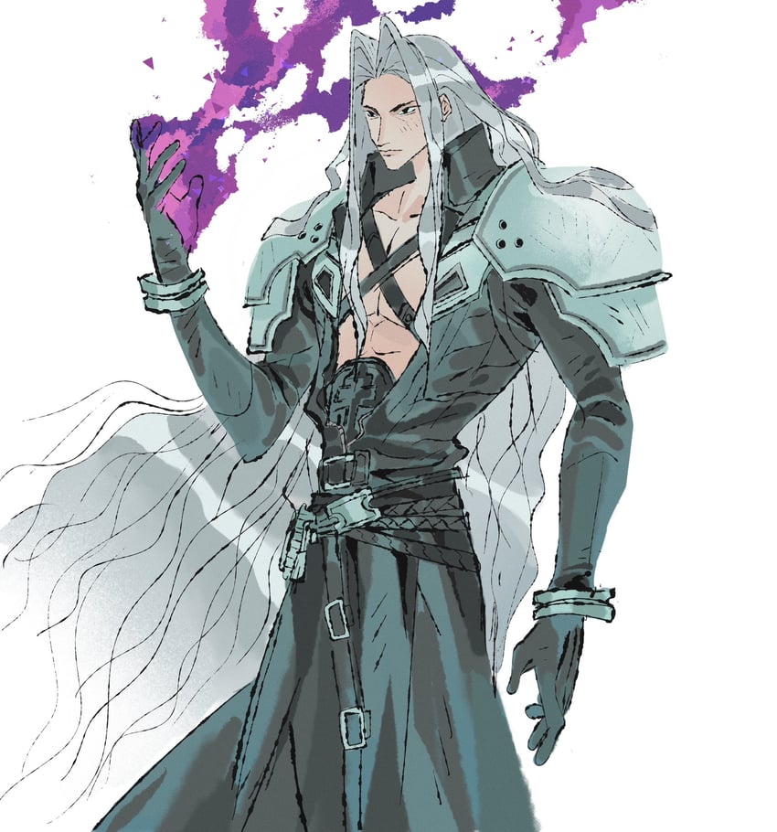 sephiroth (final fantasy and 2 more) drawn by jaysoysaucee