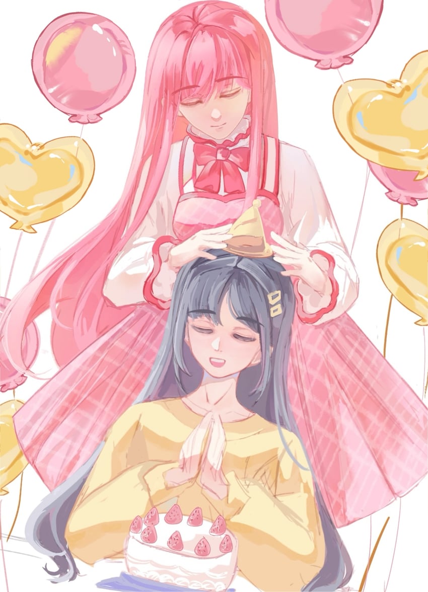 nikki and bloom poetry (nikki and 1 more) drawn by qingxu