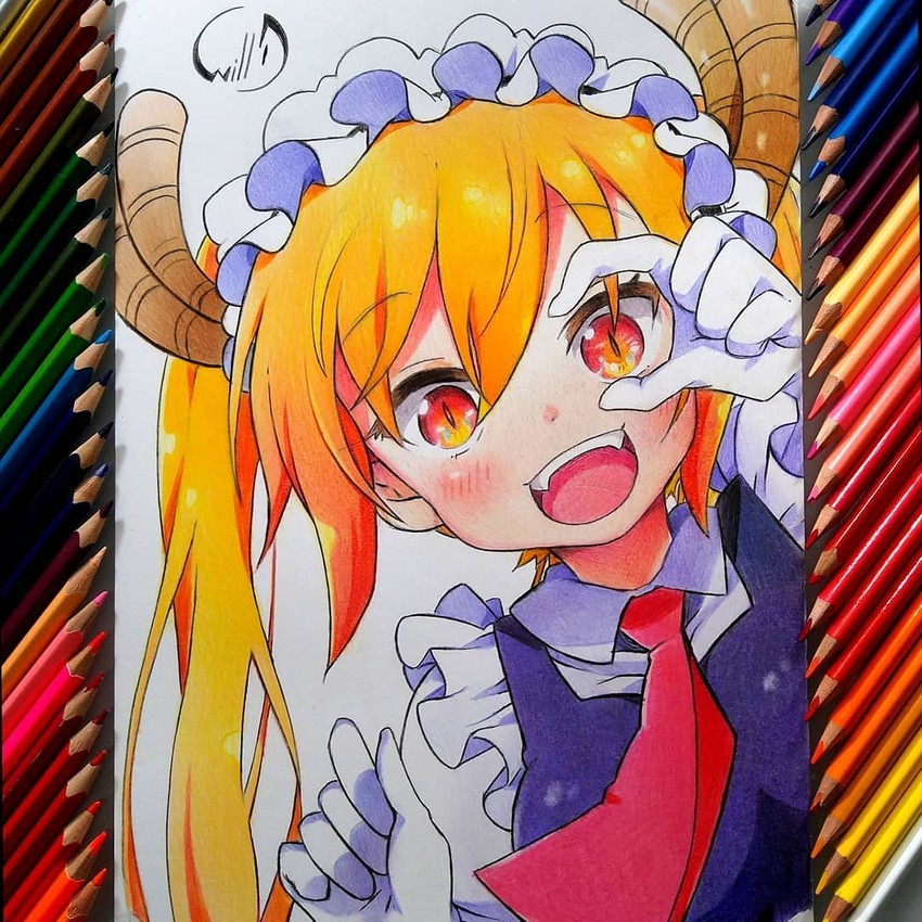 tohru (kobayashi-san chi no maidragon) drawn by will_douglas