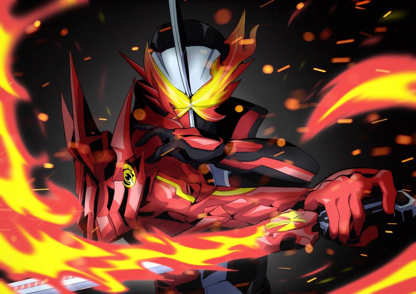 kamen rider saber (kamen rider and 1 more) drawn by shigure1213