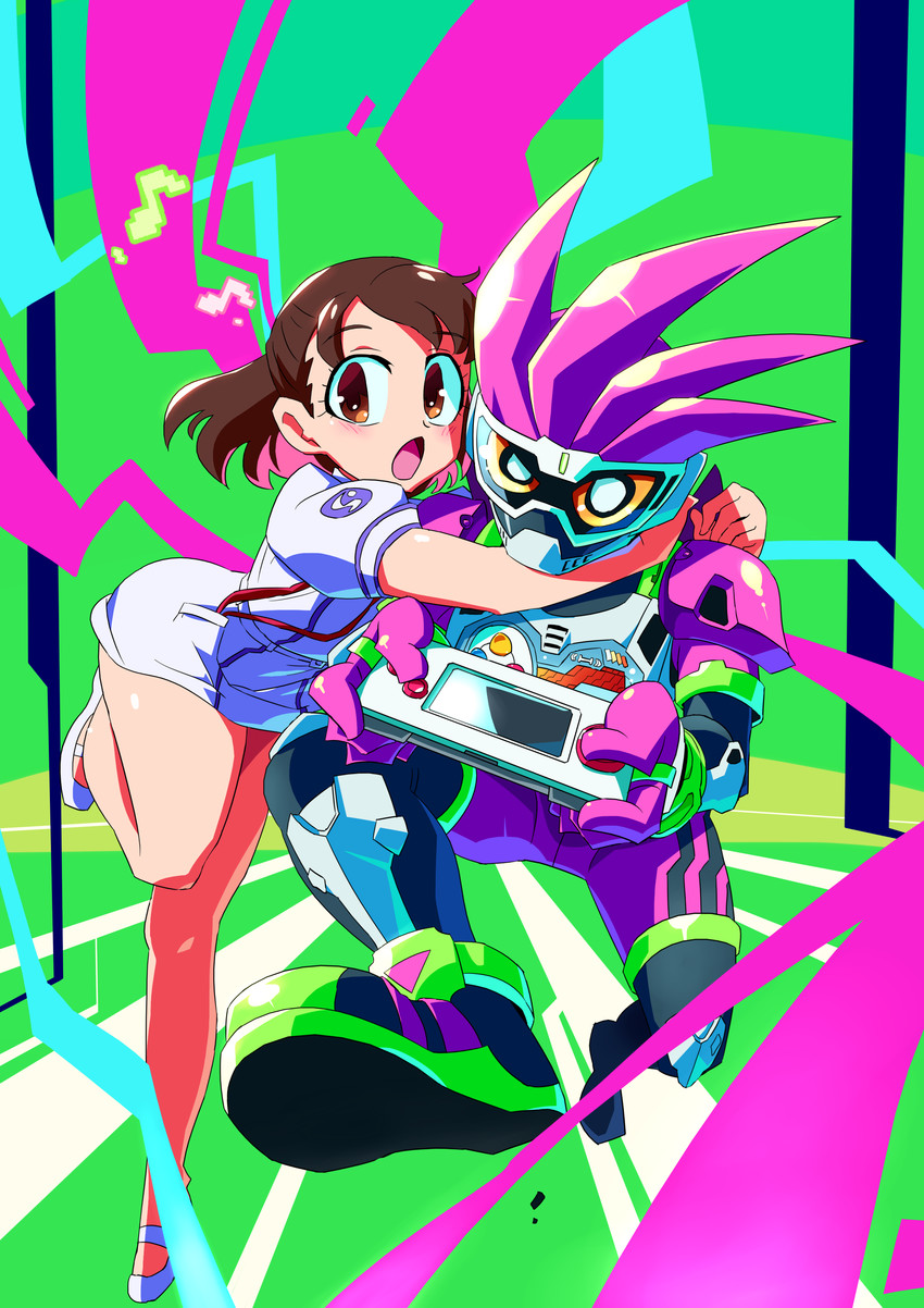 kamen rider ex-aid, mighty action x level 2, and karino asuna (kamen rider and 1 more) drawn by otokamu