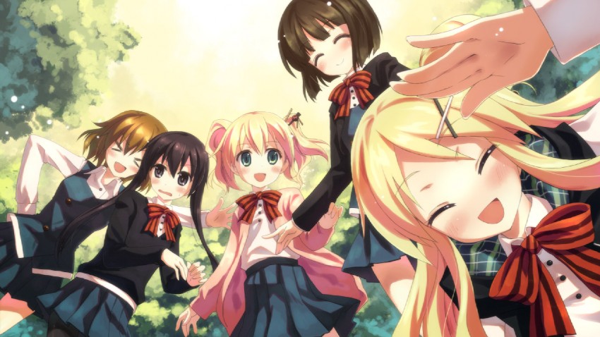 kujou karen, alice cartelet, komichi aya, oomiya shinobu, and inokuma youko (kin-iro mosaic) drawn by yuuki_tatsuya