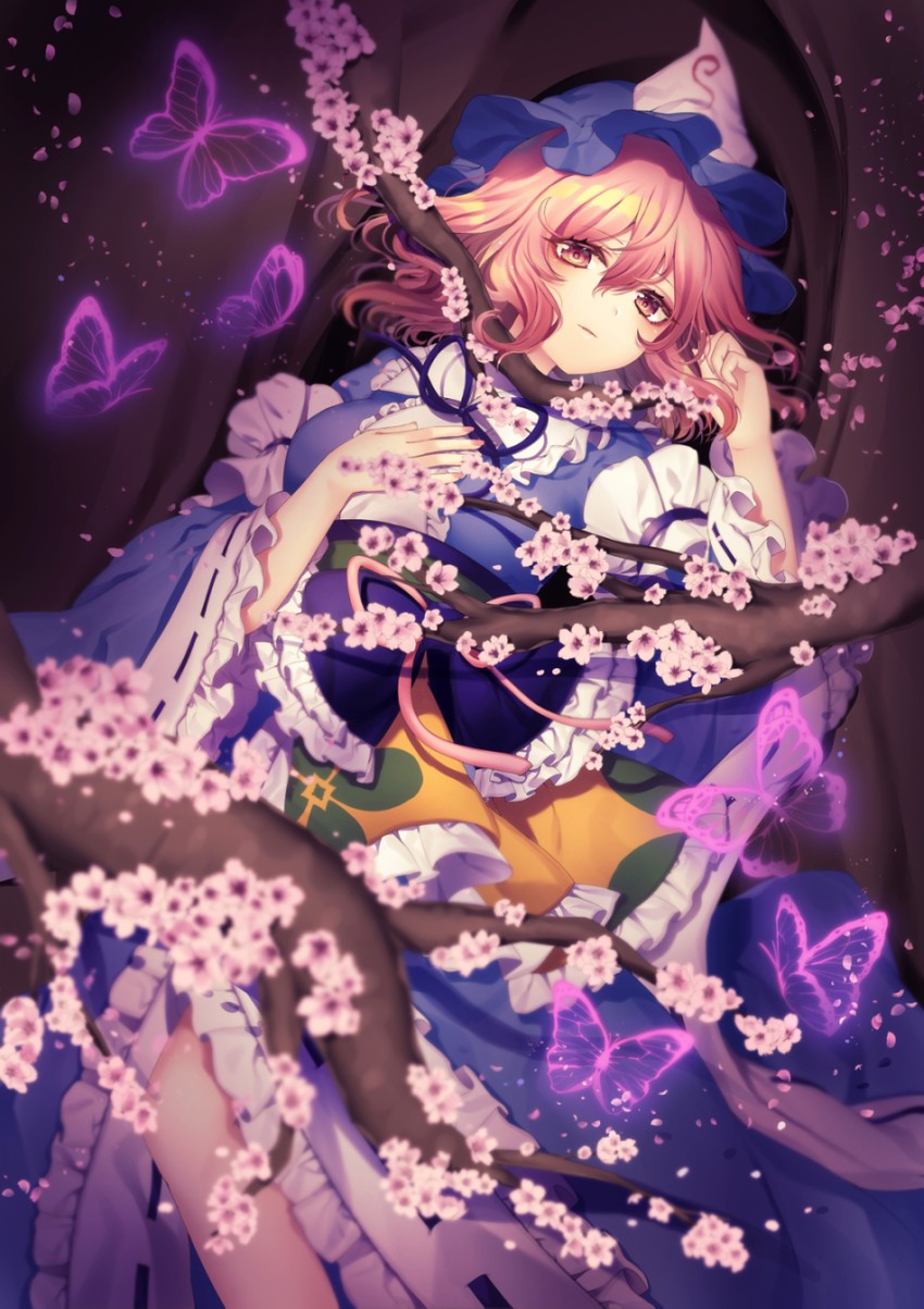 saigyouji yuyuko (touhou) drawn by kyouda_suzuka