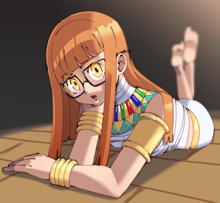 sakura futaba and shadow futaba (persona and 1 more) drawn by gjh