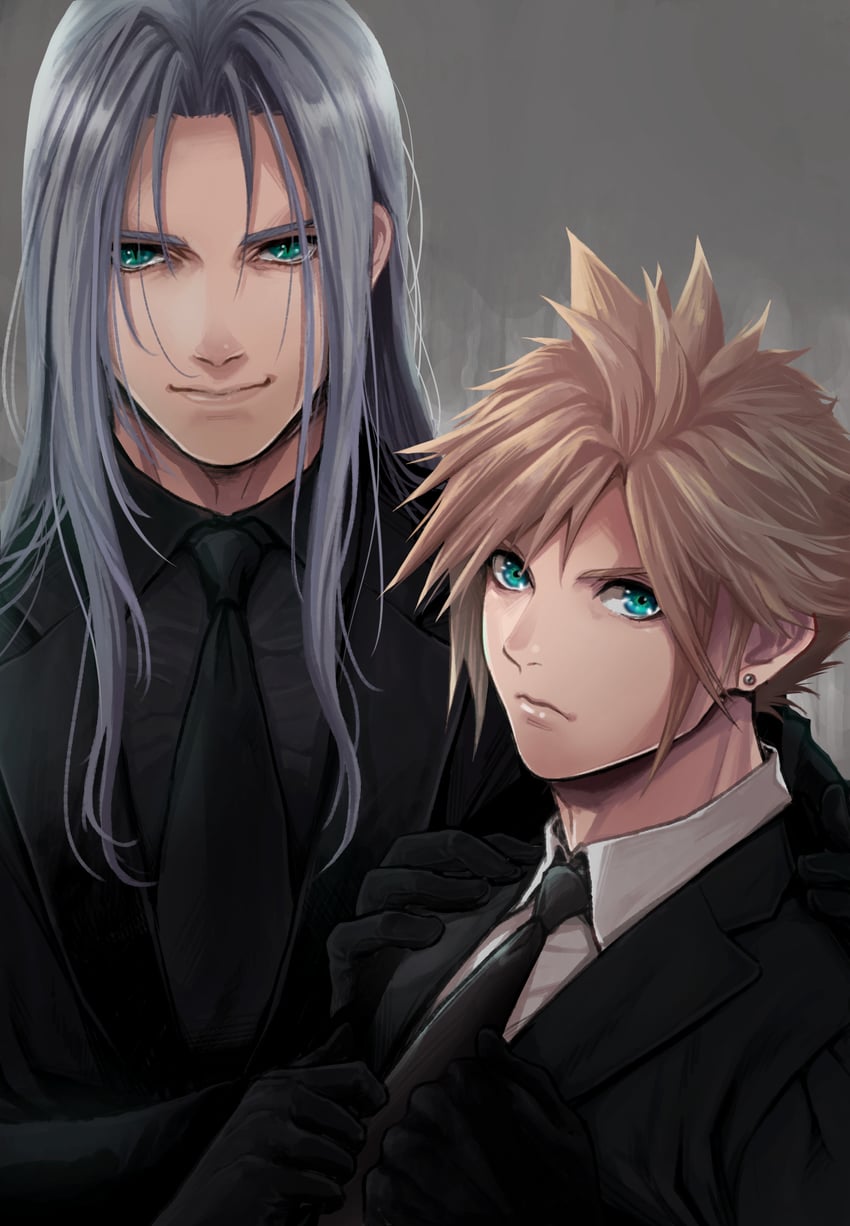 cloud strife and sephiroth (final fantasy and 2 more) drawn by beckey9415