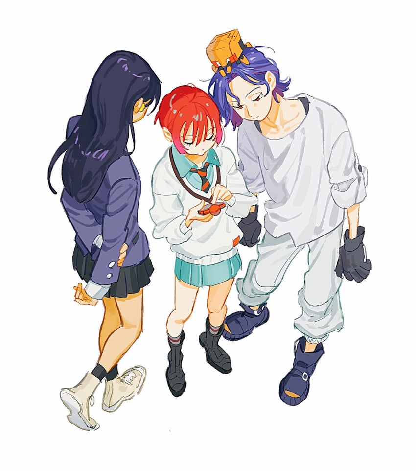 amate yuzuriha, shuji ito, nyaan, and conch (gundam and 1 more) drawn by tkrkve43