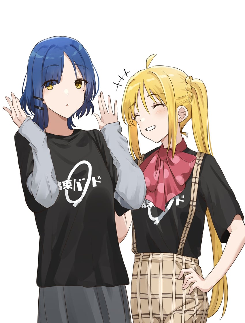ijichi nijika and yamada ryo (bocchi the rock!) drawn by kanaria_hisagi