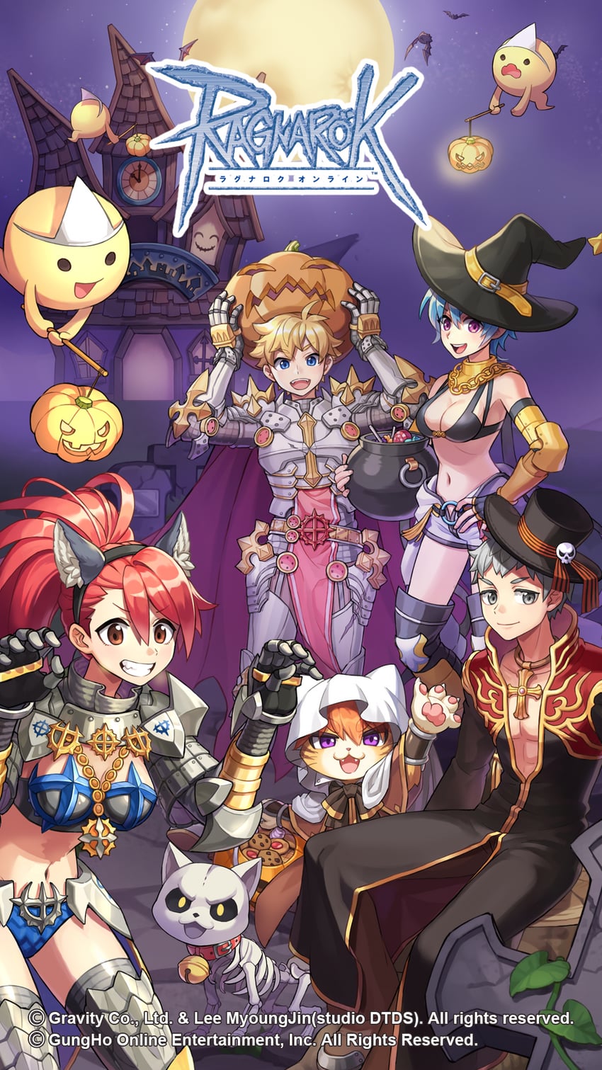 priest, rune knight, summoner, mechanic, royal guard, and 2 more (ragnarok online) drawn by borybob_(gravity)