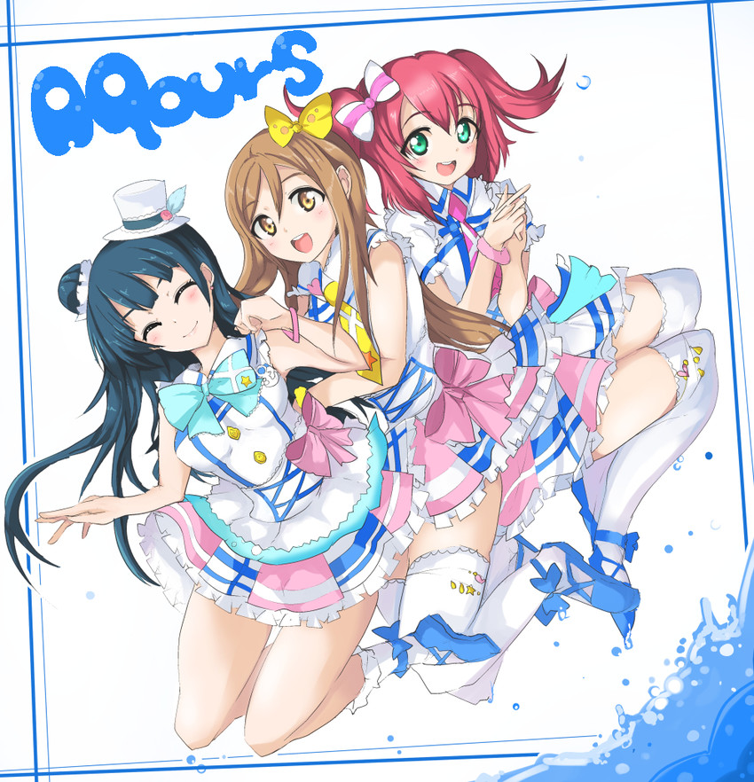 tsushima yoshiko, kunikida hanamaru, and kurosawa ruby (love live! and 1 more) drawn by echizen_(hvcv)