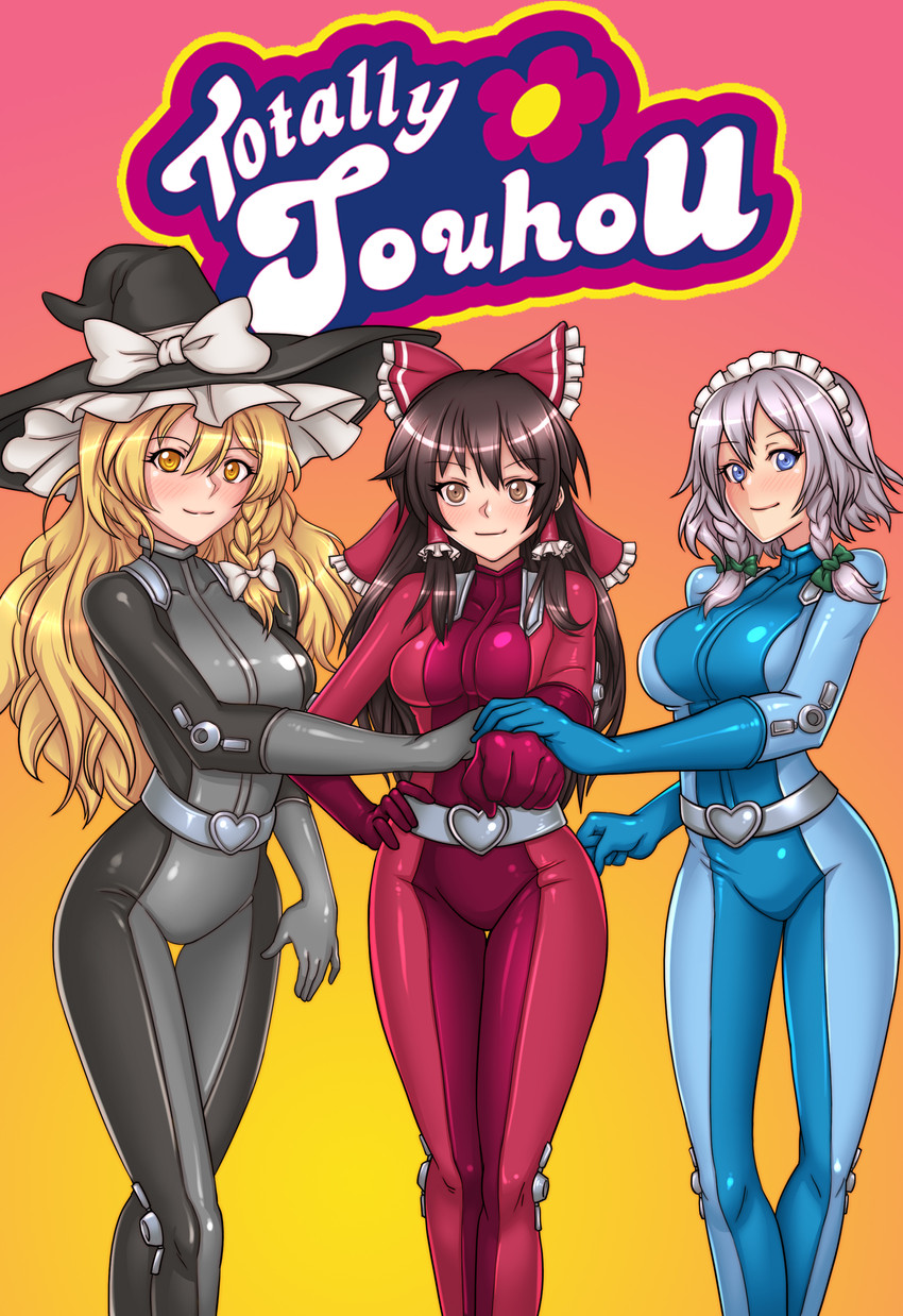 hakurei reimu, kirisame marisa, and izayoi sakuya (touhou and 1 more) drawn by injuotoko