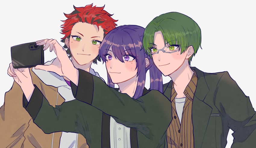 kanzaki souma, kiryu kuro, and hasumi keito (ensemble stars!) drawn by cha_ocha