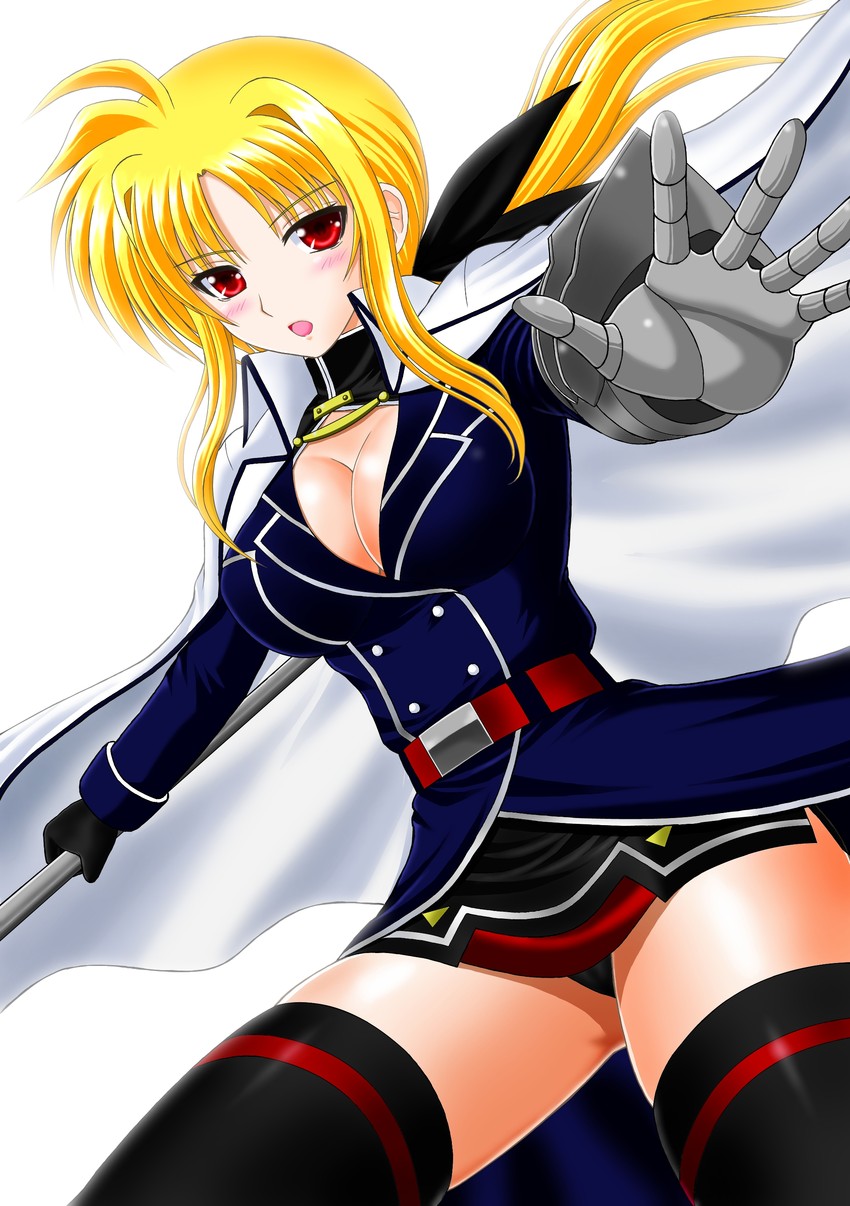 fate testarossa and bardiche (lyrical nanoha and 1 more) drawn by kirishima_goro_(55541)