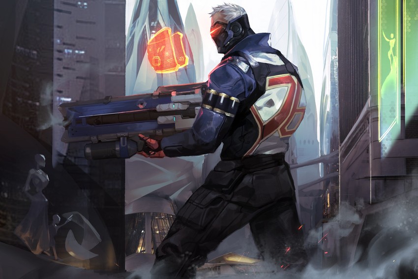 soldier: 76 (overwatch and 1 more) drawn by sia_kim