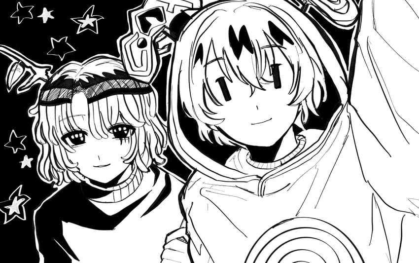 hitchhiker a and hitchhiker b (randal's friends) drawn by zakuro_(kdxd87965)
