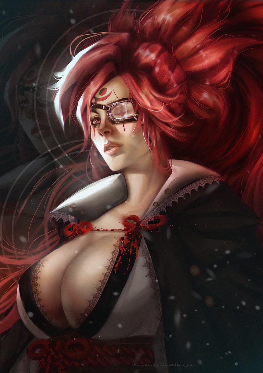 baiken (guilty gear and 1 more) drawn by bleeding_sun