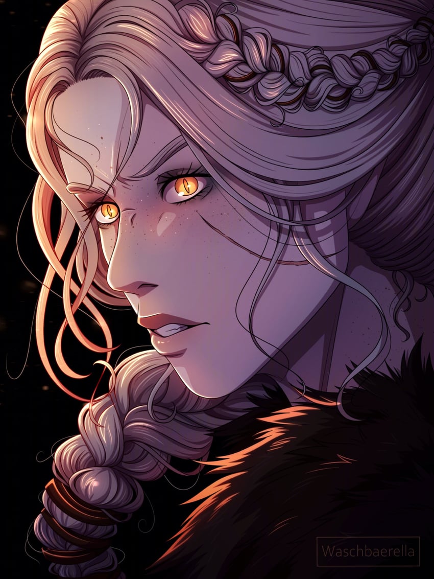 ciri (the witcher and 1 more) drawn by waschbaerella