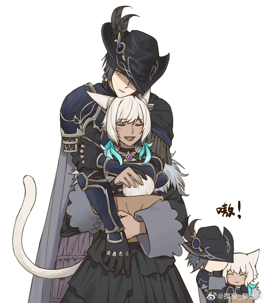 y'shtola rhul and zero (final fantasy and 1 more) drawn by mbomb