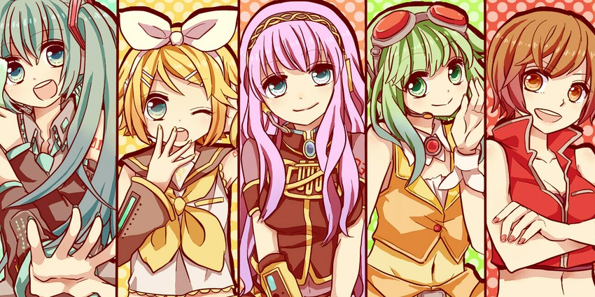 hatsune miku, kagamine rin, megurine luka, meiko, and gumi (vocaloid) drawn by as567