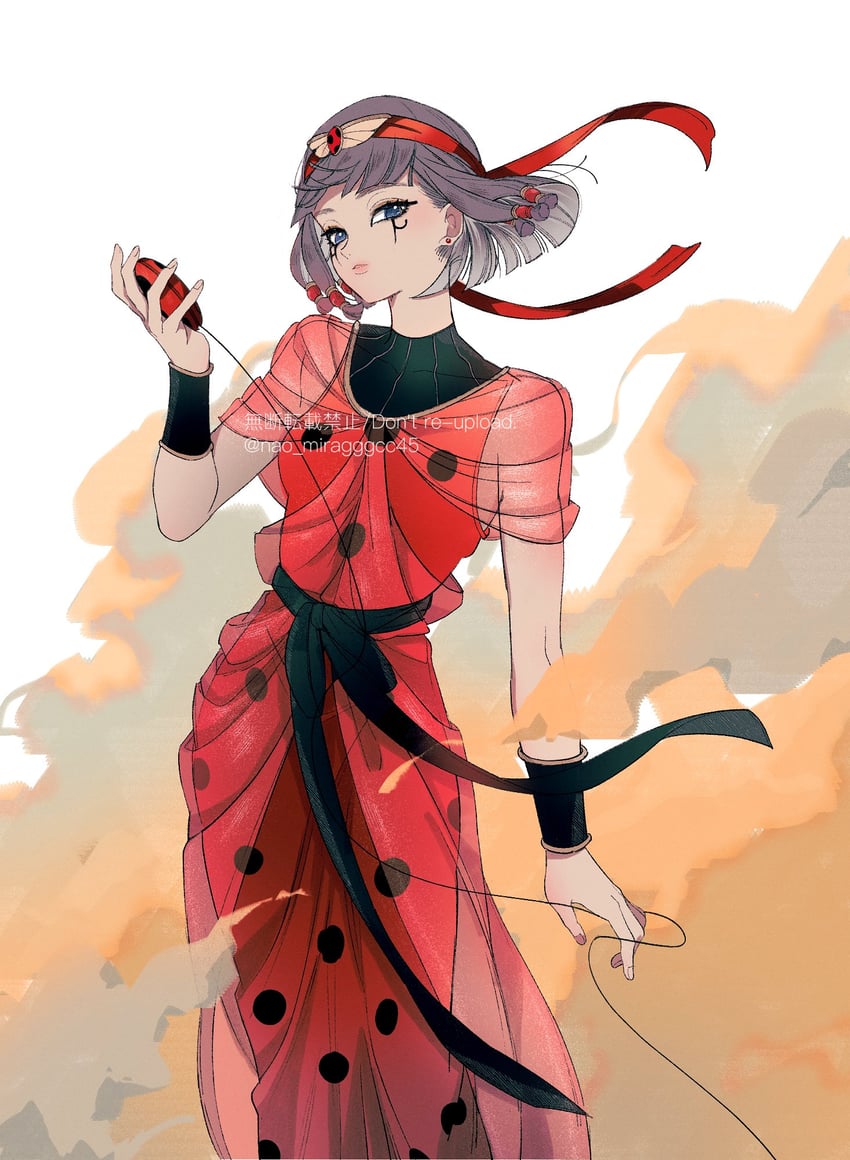 ladybug and khepri (miraculous ladybug) drawn by seio_(nao_miragggcc45)