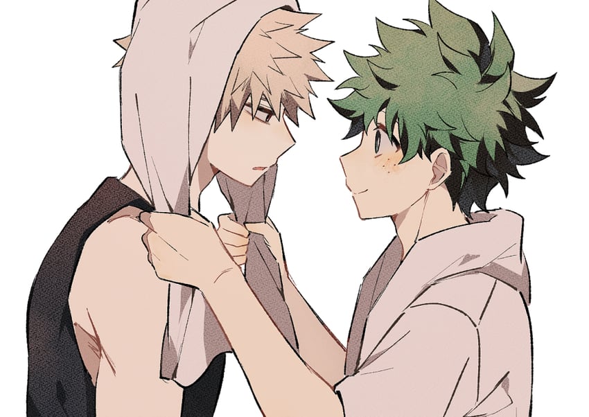 midoriya izuku and bakugou katsuki (boku no hero academia) drawn by coi_mha