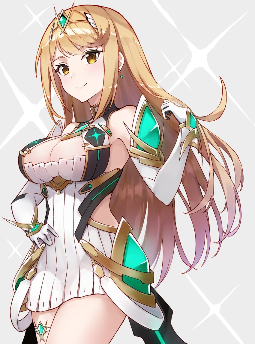 mythra (xenoblade chronicles and 1 more) drawn by .com_(bot_com1)