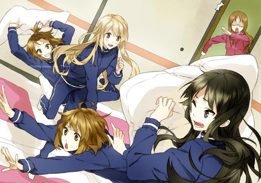 akiyama mio, hirasawa yui, tainaka ritsu, kotobuki tsumugi, and yamanaka sawako (k-on!) drawn by psd_(psdgai)
