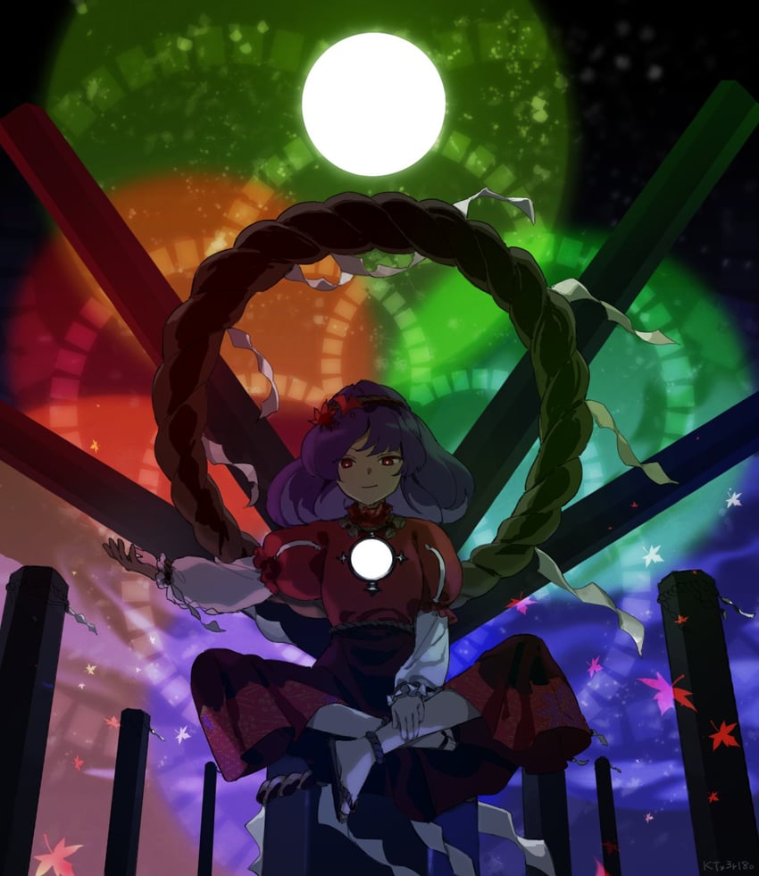 yasaka kanako (touhou and 1 more) drawn by kaigen_1025