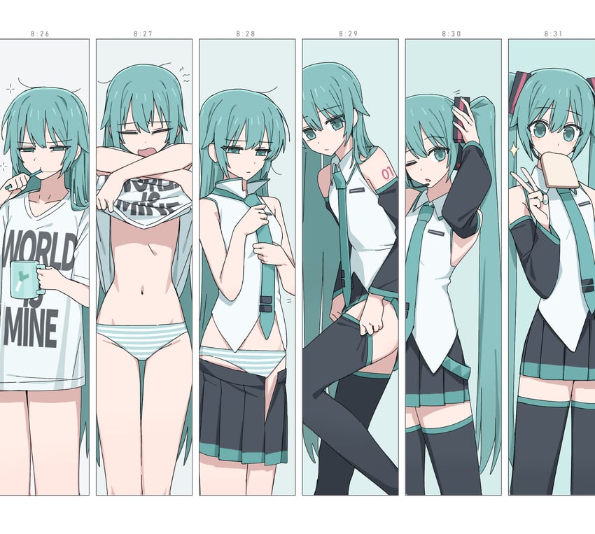 hatsune miku (vocaloid and 1 more) drawn by tanosii_chan