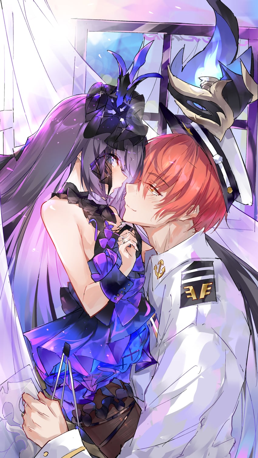 seele vollerei and captain (honkai and 1 more) drawn by evzeva