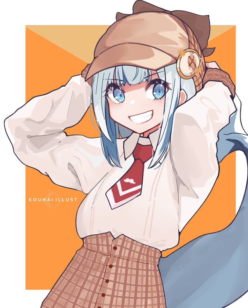 gawr gura and watson amelia (hololive and 1 more) drawn by nuggetkouhai