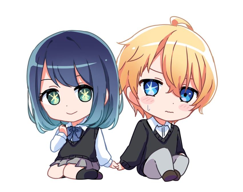 hoshino aquamarine and kurokawa akane (oshi no ko) drawn by fu7