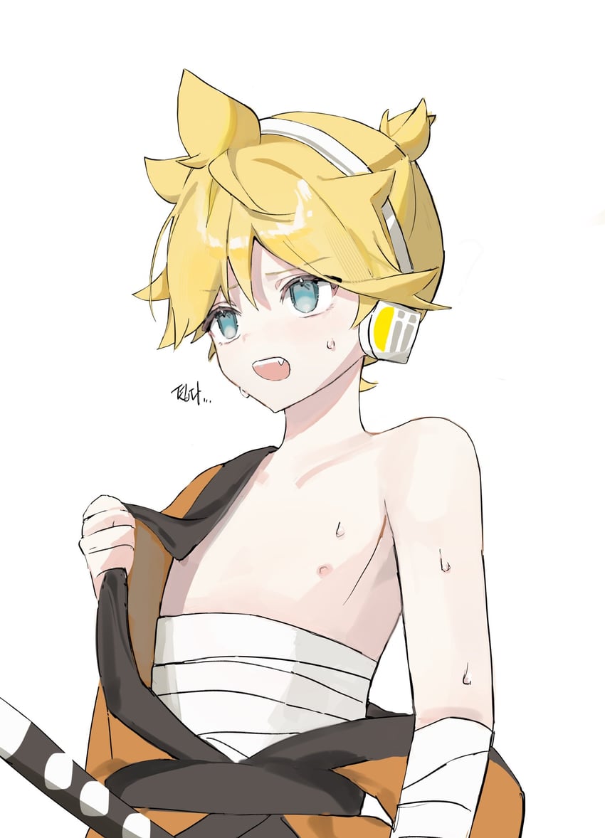 kagamine len (vocaloid and 1 more) drawn by jindimnyeo