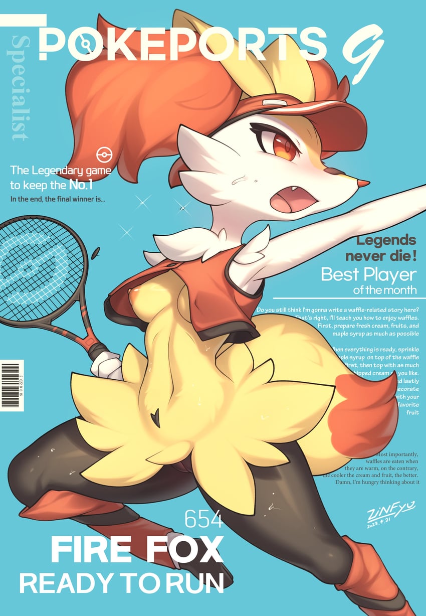 braixen (pokemon) drawn by zinfyu