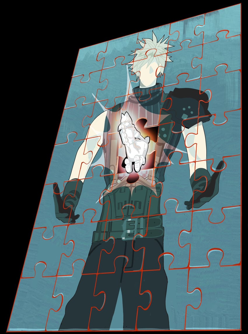 cloud strife and aerith gainsborough (final fantasy and 3 more) drawn by lentymet