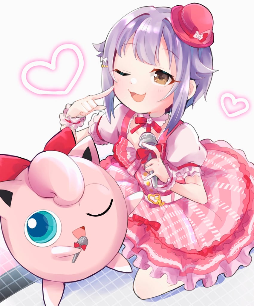 koshimizu sachiko and jigglypuff (pokemon and 2 more) drawn by chobota