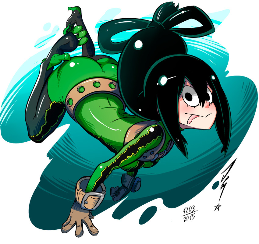 asui tsuyu (boku no hero academia) drawn by steel_core_(jim)