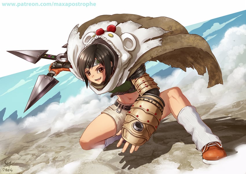 yuffie kisaragi (final fantasy and 3 more) drawn by maxa'