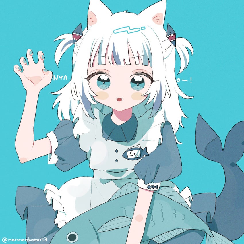 gawr gura (hololive and 1 more) drawn by user_suys3548