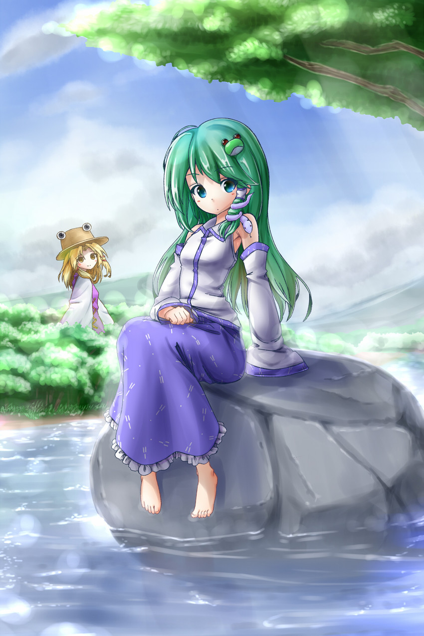 kochiya sanae and moriya suwako (touhou) drawn by suama_unagi
