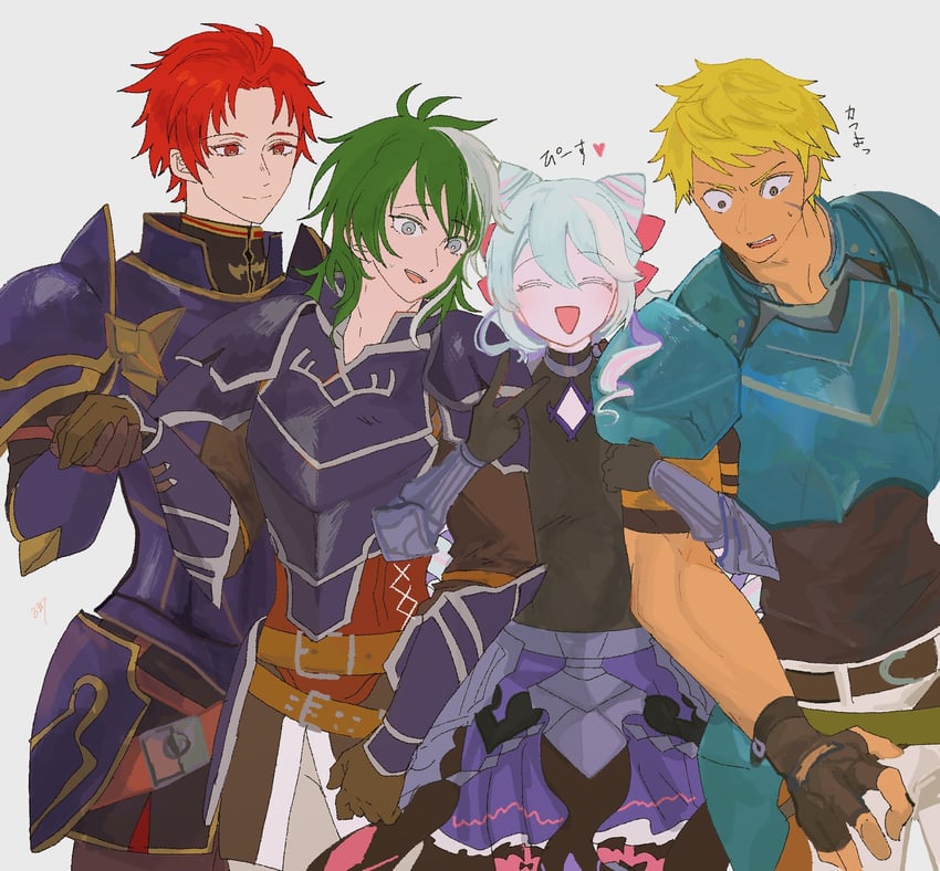 rosado, heath, cormag, and zeiss (fire emblem and 4 more) drawn by sasaki_(dkenpisss)