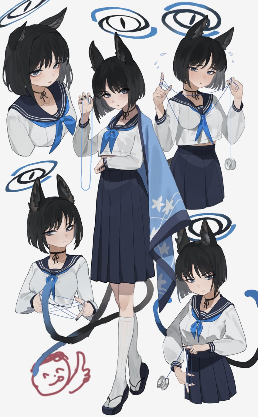 sensei, doodle sensei, and kikyou (blue archive) drawn by tangchaosixie