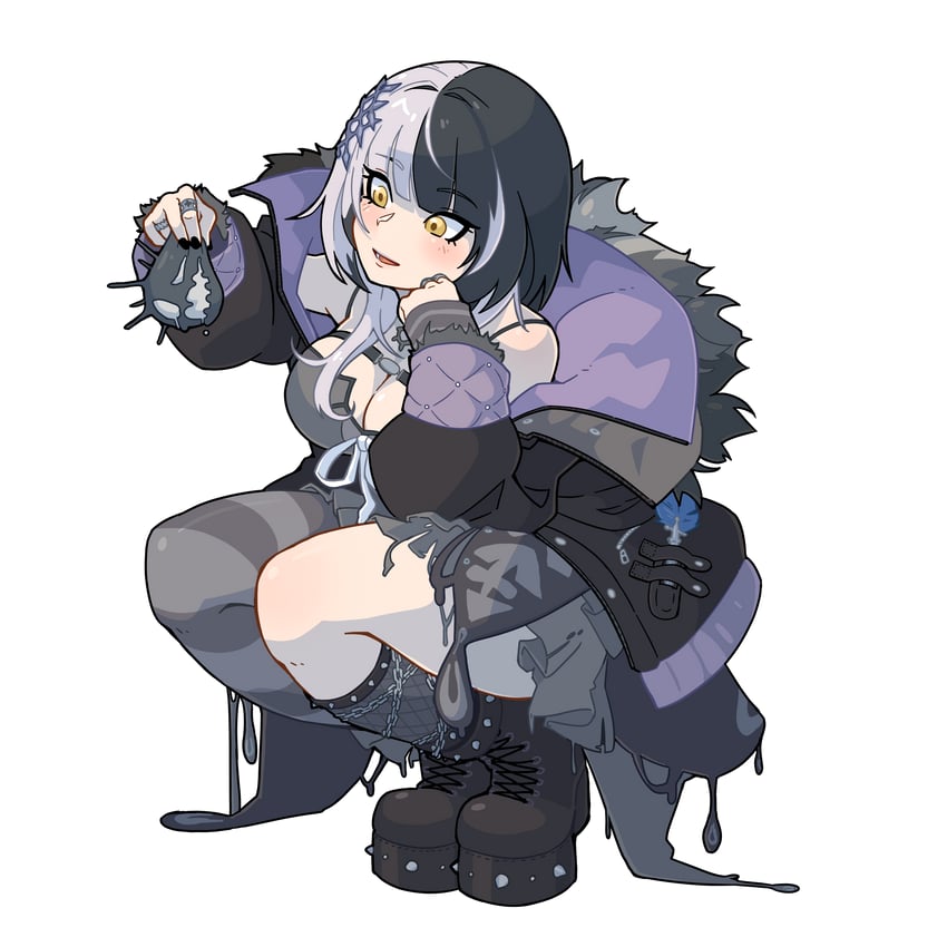 shiori novella and yorick (hololive and 1 more) drawn by morningpanda