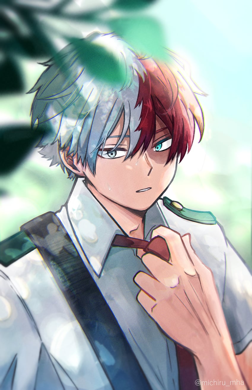 todoroki shoto (boku no hero academia) drawn by michiru_mha