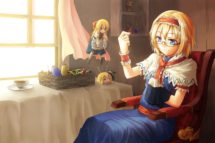 kirisame marisa, alice margatroid, shanghai doll, and hourai doll (touhou) drawn by freeze-ex