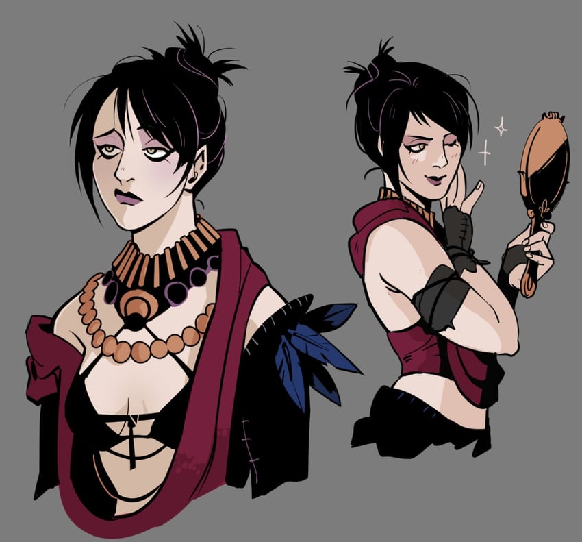 morrigan (dragon age and 2 more) drawn by galgant