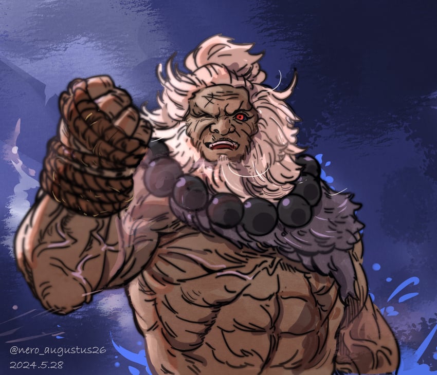 akuma (street fighter and 1 more) drawn by nero_augustus