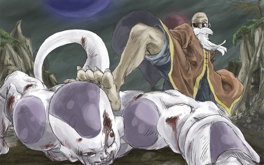 frieza, muten roushi, and final form frieza (dragon ball and 1 more) drawn by bear_(qma)