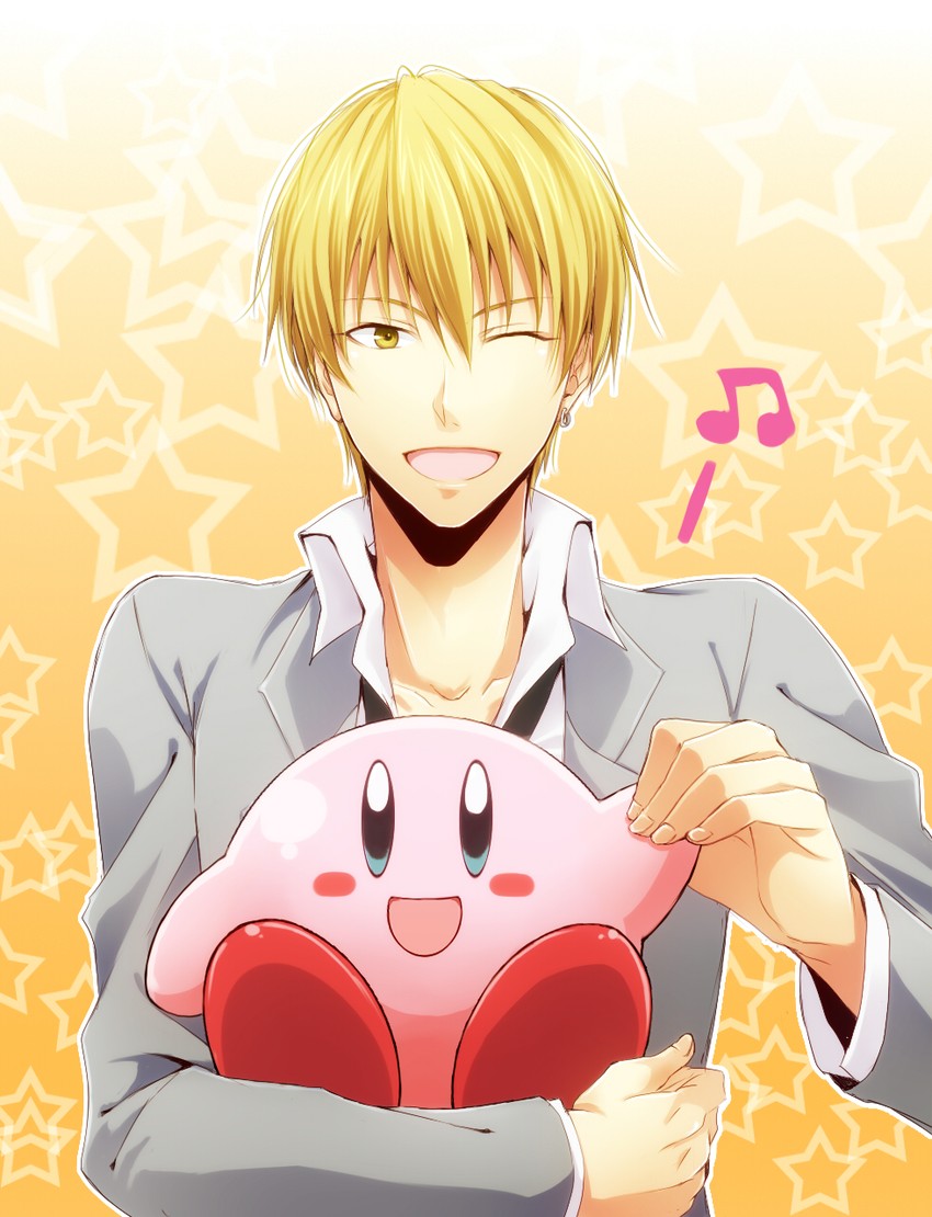 kirby and kise ryouta (kirby and 1 more) drawn by kanade_(reveryearth)