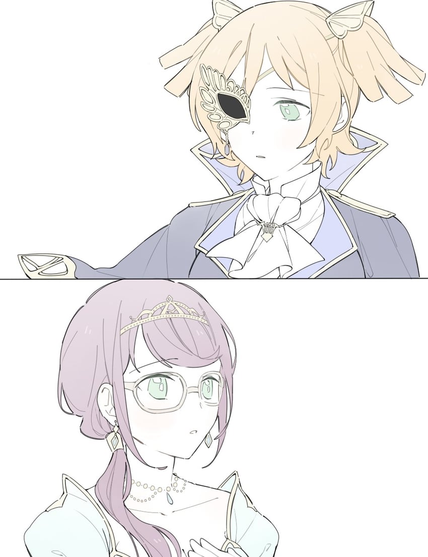 daiba nana and hoshimi junna (shoujo kageki revue starlight and 1 more) drawn by nanangel_banana